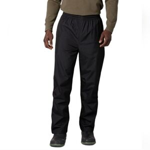 LL.Bean Men's Gore Tex Stowaway Gray Nylon Rain Snow Pants Size XL Drawstring